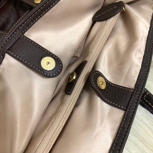 COACH Dark Brown Pebbled Leather PENELOPE Turn Lock Pocket CarryAll Tote F19044 - Picture 10 of 16